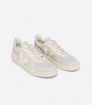 Veja V-10 J-mesh Jute Erkek Kısa Ayakkabı Sarı Bej Rengi Beyaz | HLW3681UH